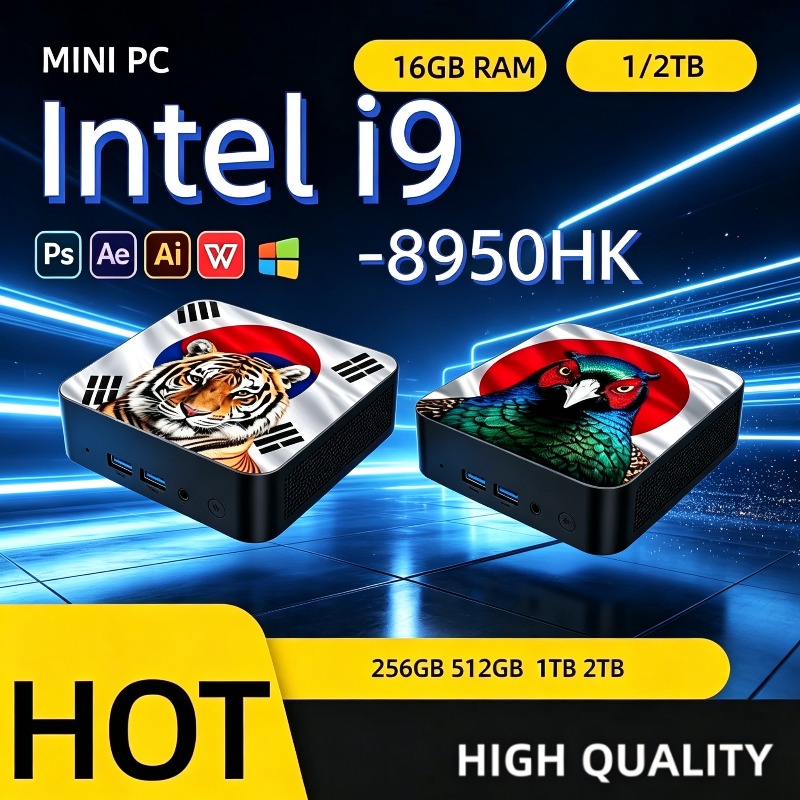 Home Office Laptop - Kompakter Desktop-Mini-PC Intel Core i9 8950HK,
