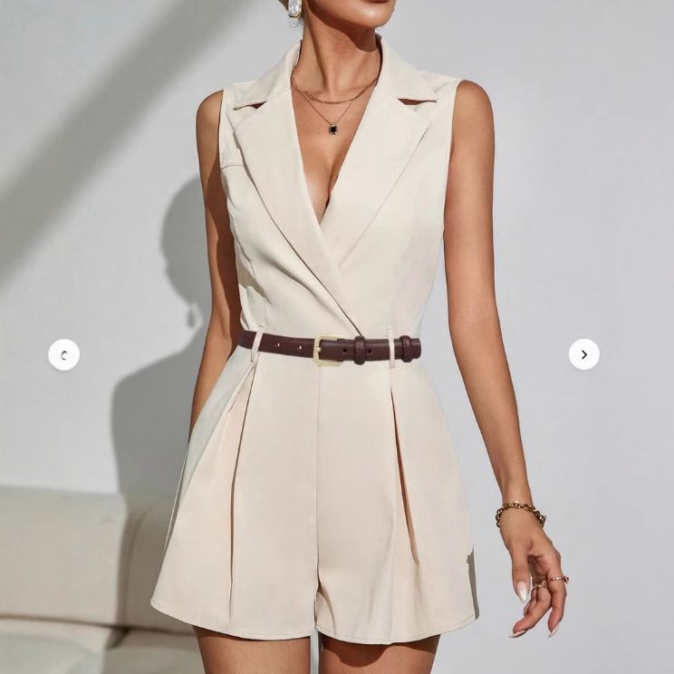 Home Office Romance - Overalls für Damen, Sommer-Strampler, einteilig, weites