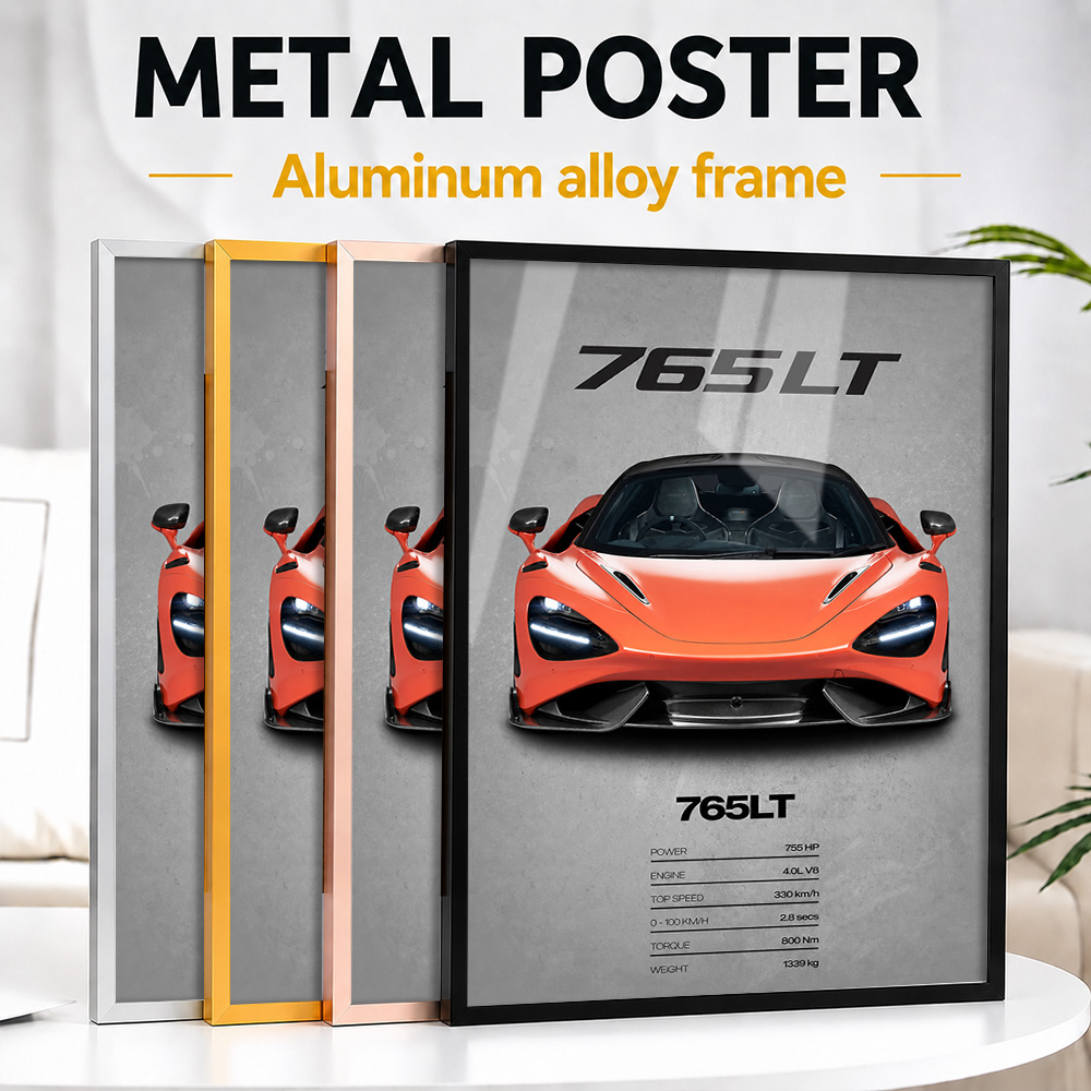 Home Office United Kingdom - Vereinigtes Königreich 765LT Auto-Rahmen-Metalldruck, personalisiertes Foto,