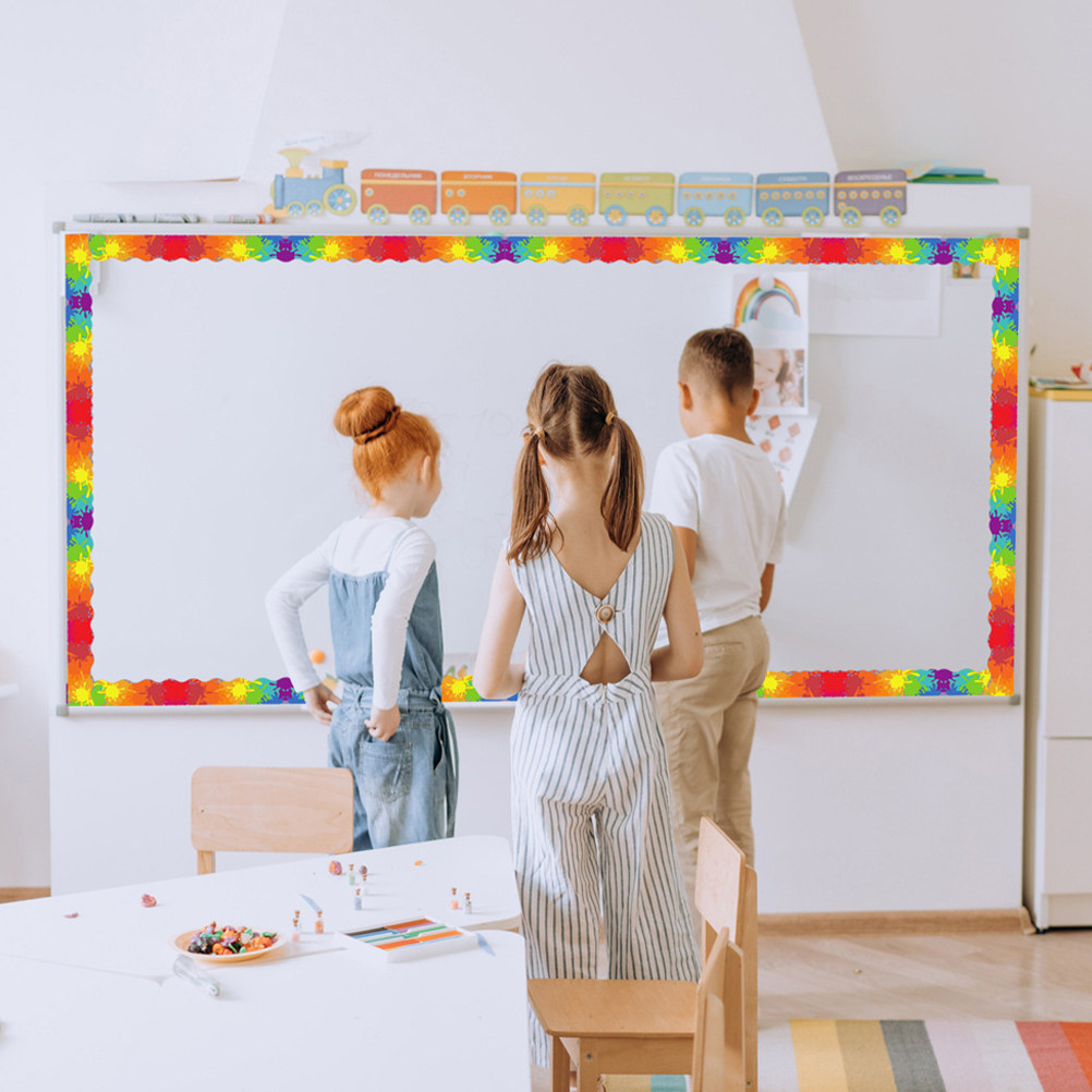 Whiteboard Magnetic - 12 Stück magnetische Pinnwand-Bordüren aus PVC,