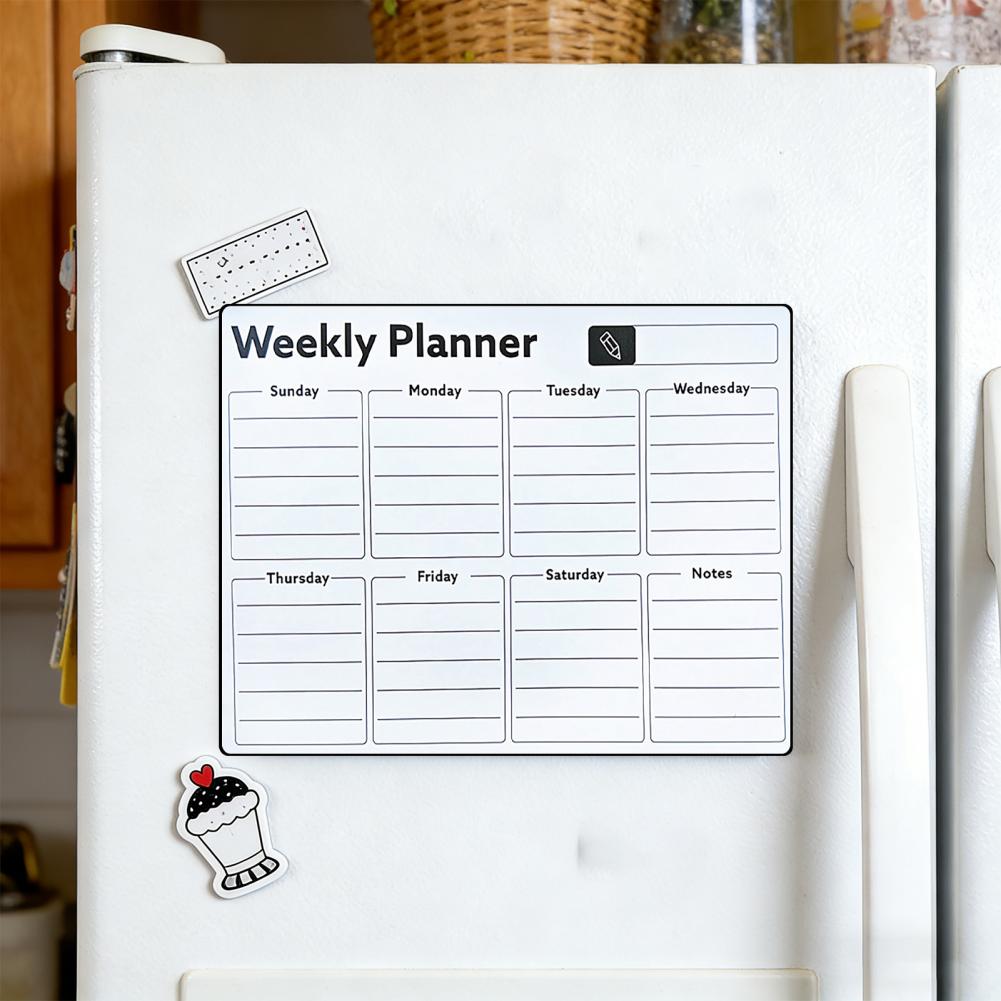 Whiteboard Magnetic - Magnetisches Whiteboard für den Kühlschrank, wiederverwendbarer