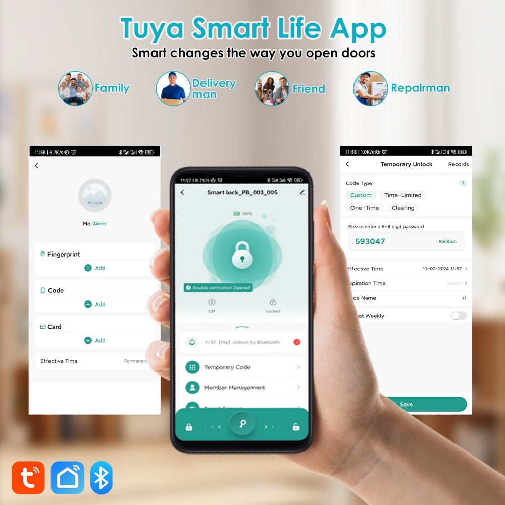 YFK Tuya 5-in-1 Smart-Türgriff – Home Office Login Bewertung und Preis